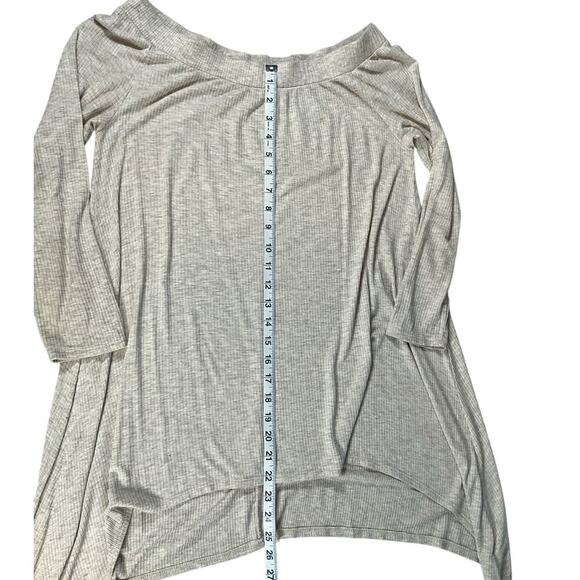 Red by BKE Size Small Light Tan Long Sleeve Tunic Off the Shoulder Top Rayon - Picture 7 of 10